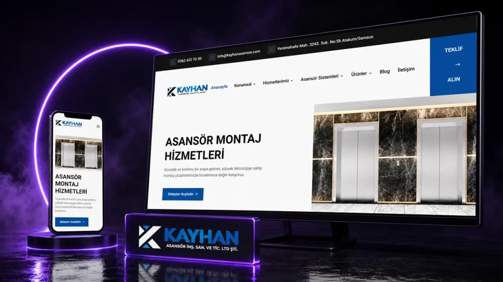 Kayhan Asansör web sitesi tasarımı