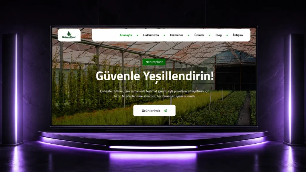 Nature Plant web sitesi tasarımı